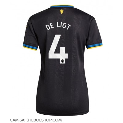 Camisa de time de futebol Manchester United Matthijs de Ligt #4 Replicas 3º Equipamento Feminina 2025-26 Manga Curta Camisa de time de futebol Manchester United Matthijs de Ligt #4 Replicas 3º Equipamento Feminina 2025-26 Manga Curta